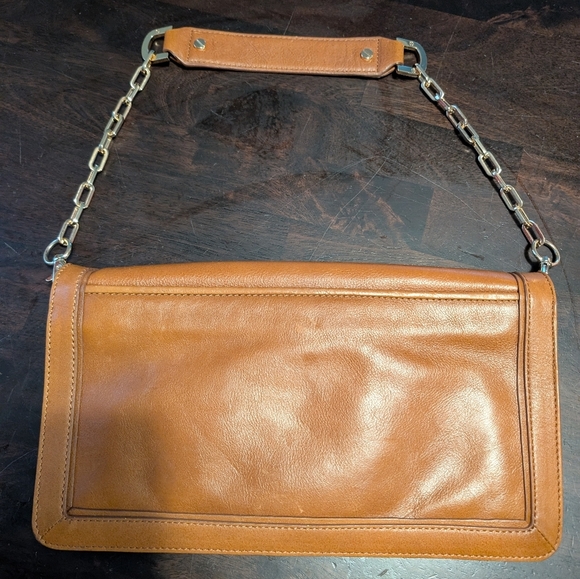 Tory Burch Reva Tan Leather Clutch - Picture 2 of 7